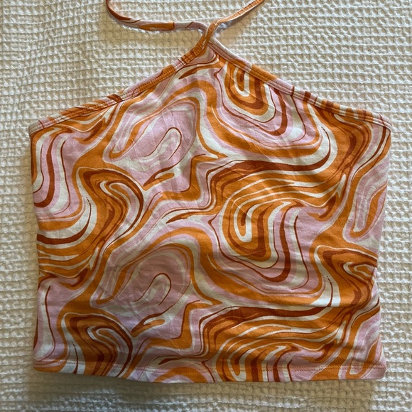 Hollister Patterned Halter Top, M - Picture 1 of 3